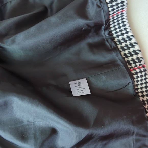 Talbots Black and White Plaid Blazer Houndstooth - Picture 9 of 10